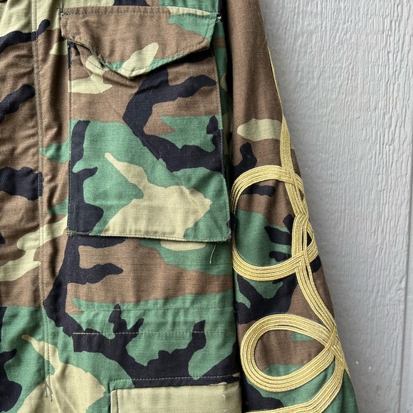 R13 repurposed coat camouflage lined heavy duty canvas military utility jacket - Picture 4 of 16